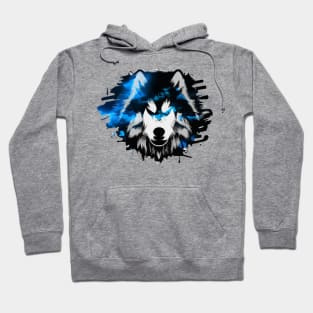 Malamute Spray Paint Mural Poster Art Print Hoodie